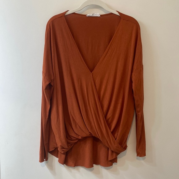 Double Zero Tops - Double Zero Long Sleeve Blouse Size Medium
